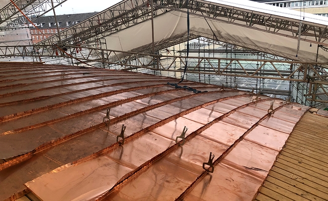 Nyt kobbertag på Det Kongelige Danske Musikkonservatorium